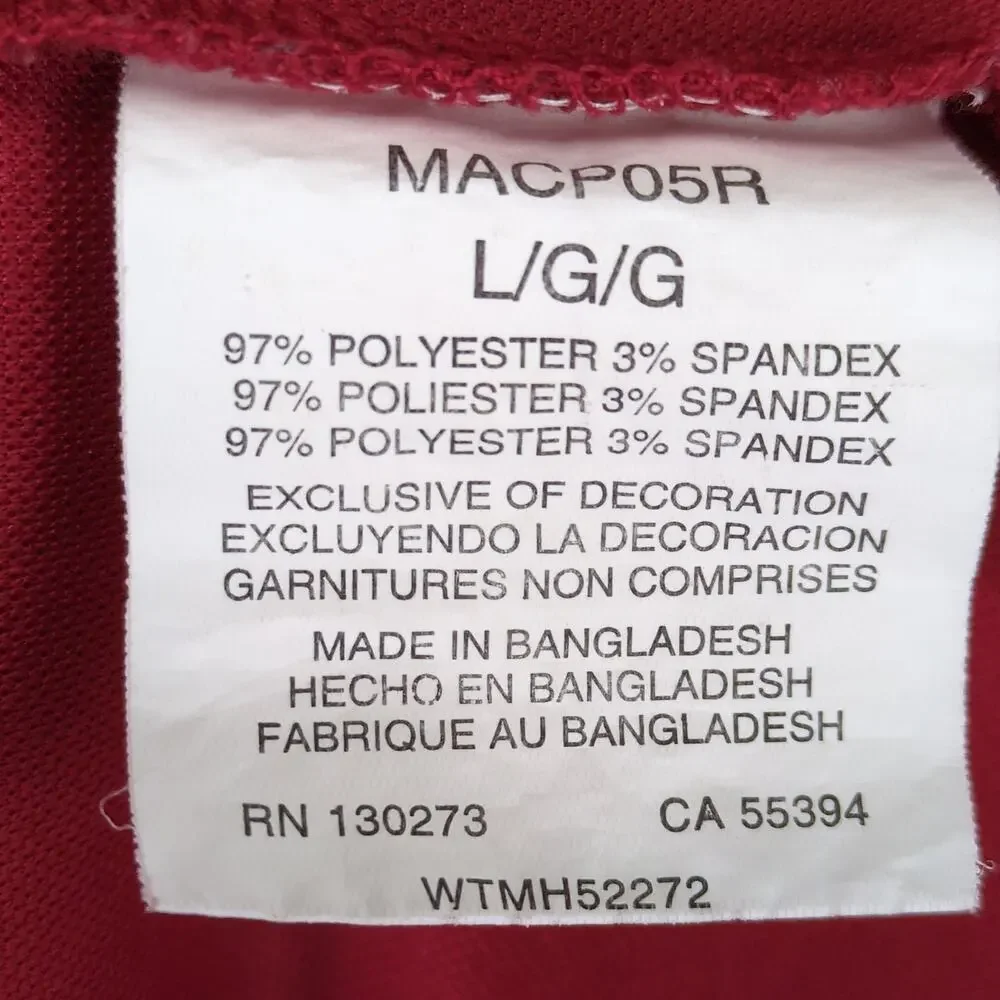 Wrangler‎ 20X Competition Men's L Red Polo Shirt, Quick Dry Workwear Western